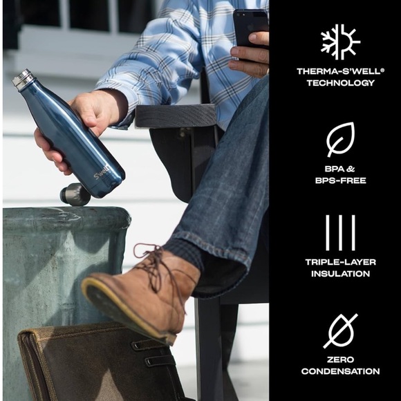 S'well Stainless Steel Water Bottle 17oz (2) - Picture 2 of 10